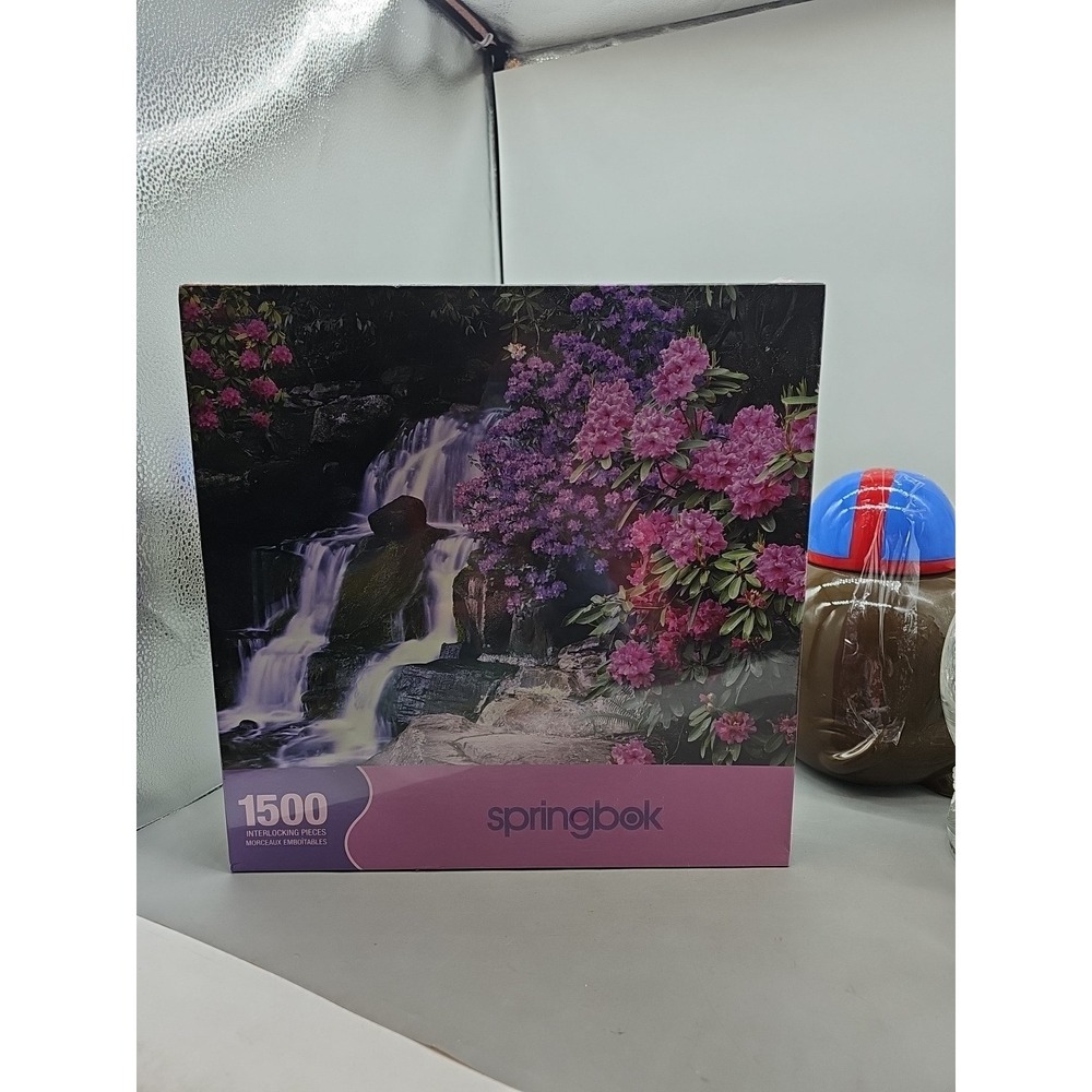 Springbok Blooming Waters Puzzle 1500 PCS Waterfalls Rhododendron Jigsaw New